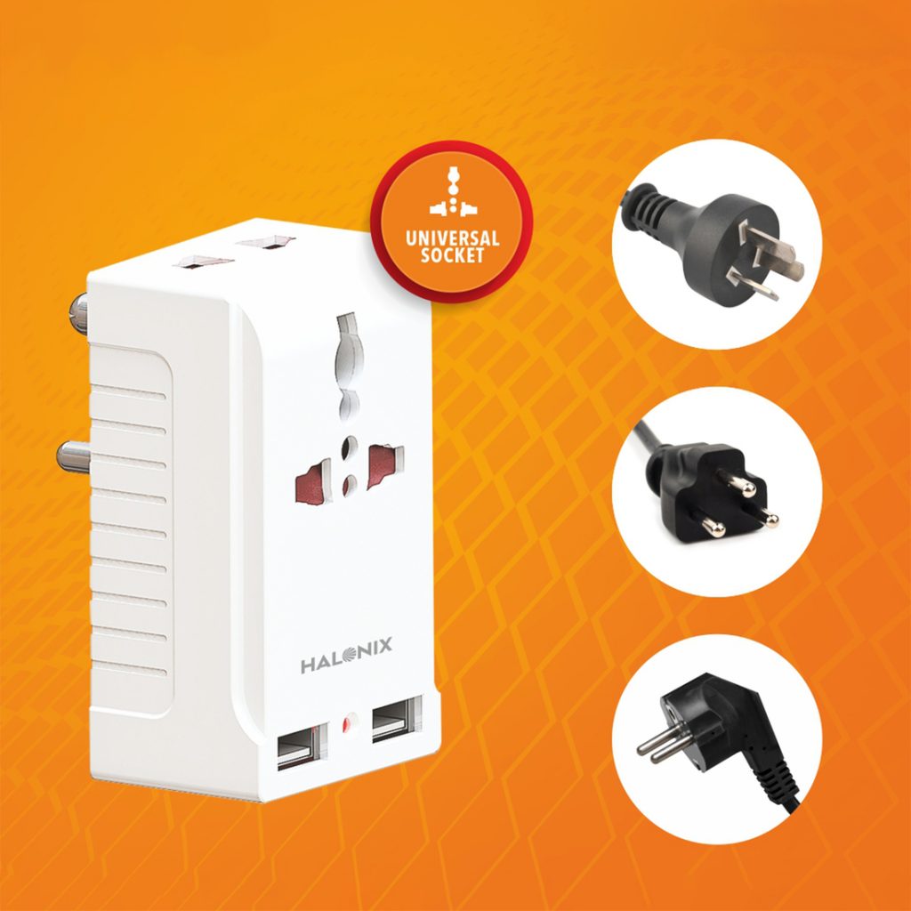 Multi Plug with USB Halonix